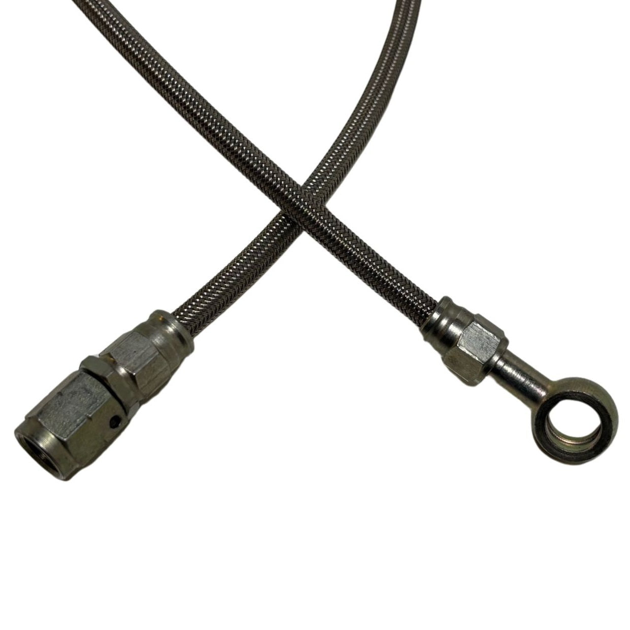 Braided Brake Hose, Bulkhead to Caliper - Female Convex