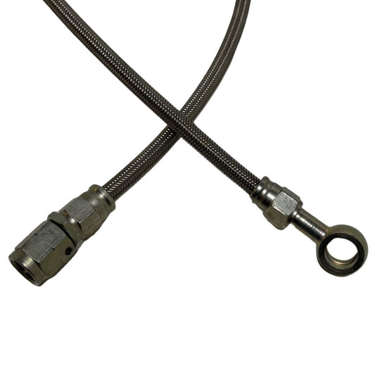 Braided Brake Hose, Bulkhead to Caliper - Female Convex