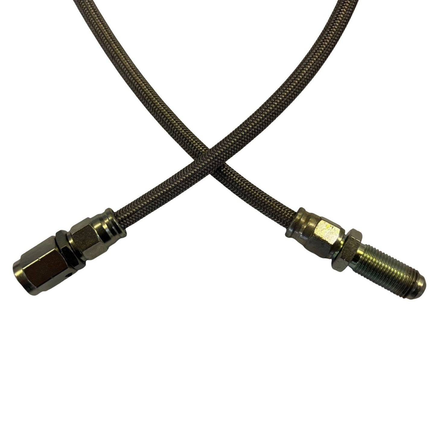 Braided Brake Line, Male Bulkhead to Female - 3/8"